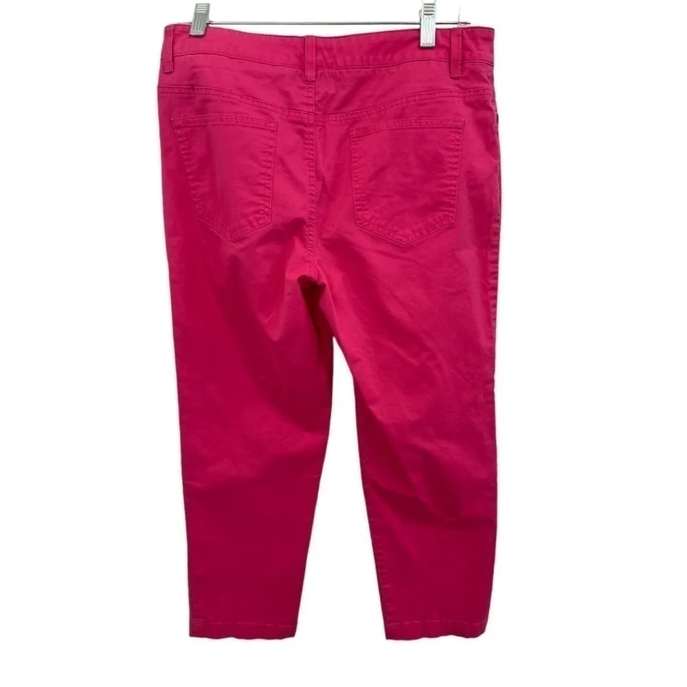 JONES New York Sport Pink Cotton Spandex Classic Jeans Barbiecore Size 8 - Picture 5 of 5